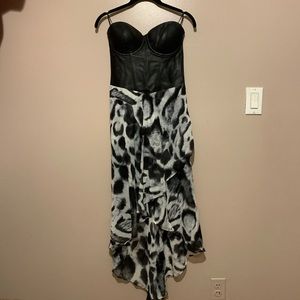GUESS strapless high low dress